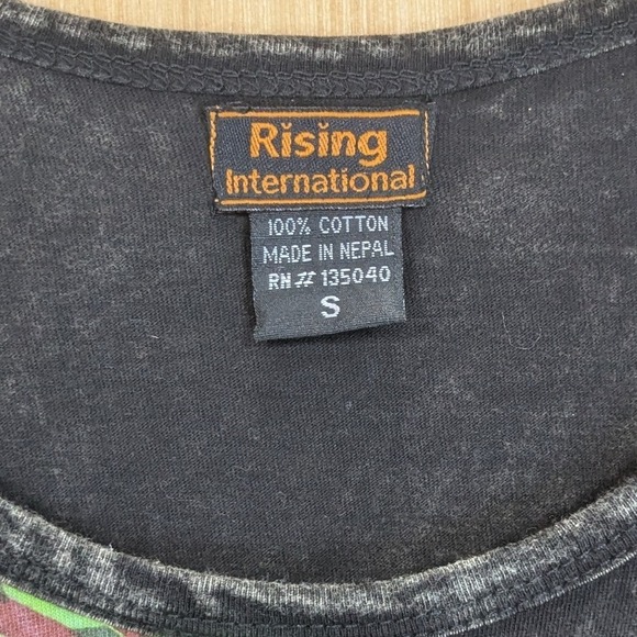 Rising International Boho Patchwork Dress Colorful Cotton Hippie Women's Small - Picture 2 of 7